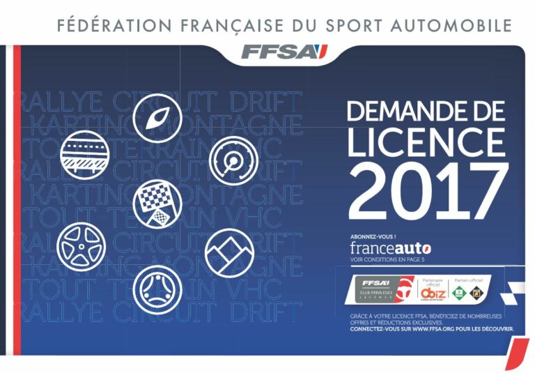 LSAR : Licence Fédération 2017