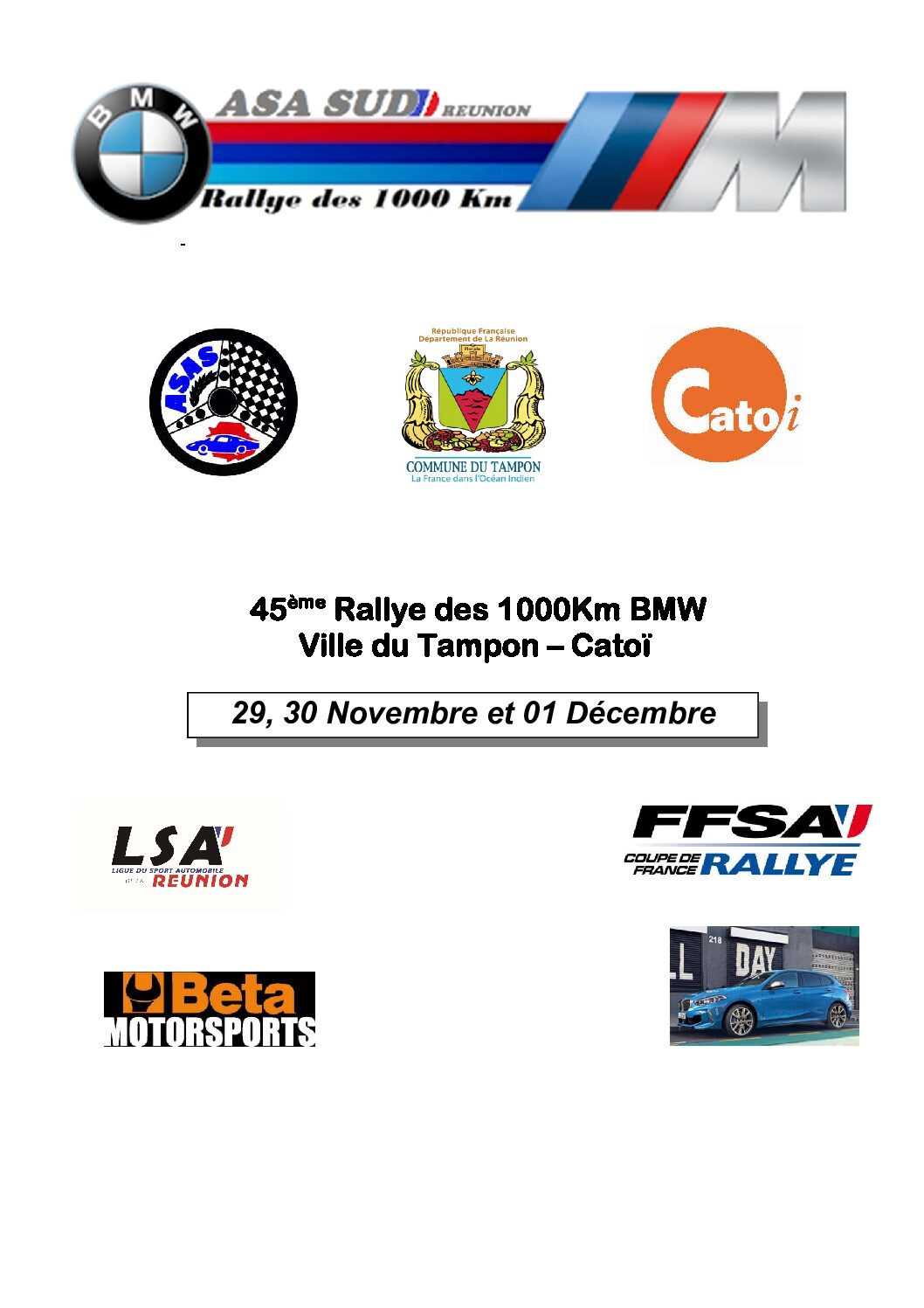 45ème Rallye des 1000km BMW – Ville du Tampon – CATOI